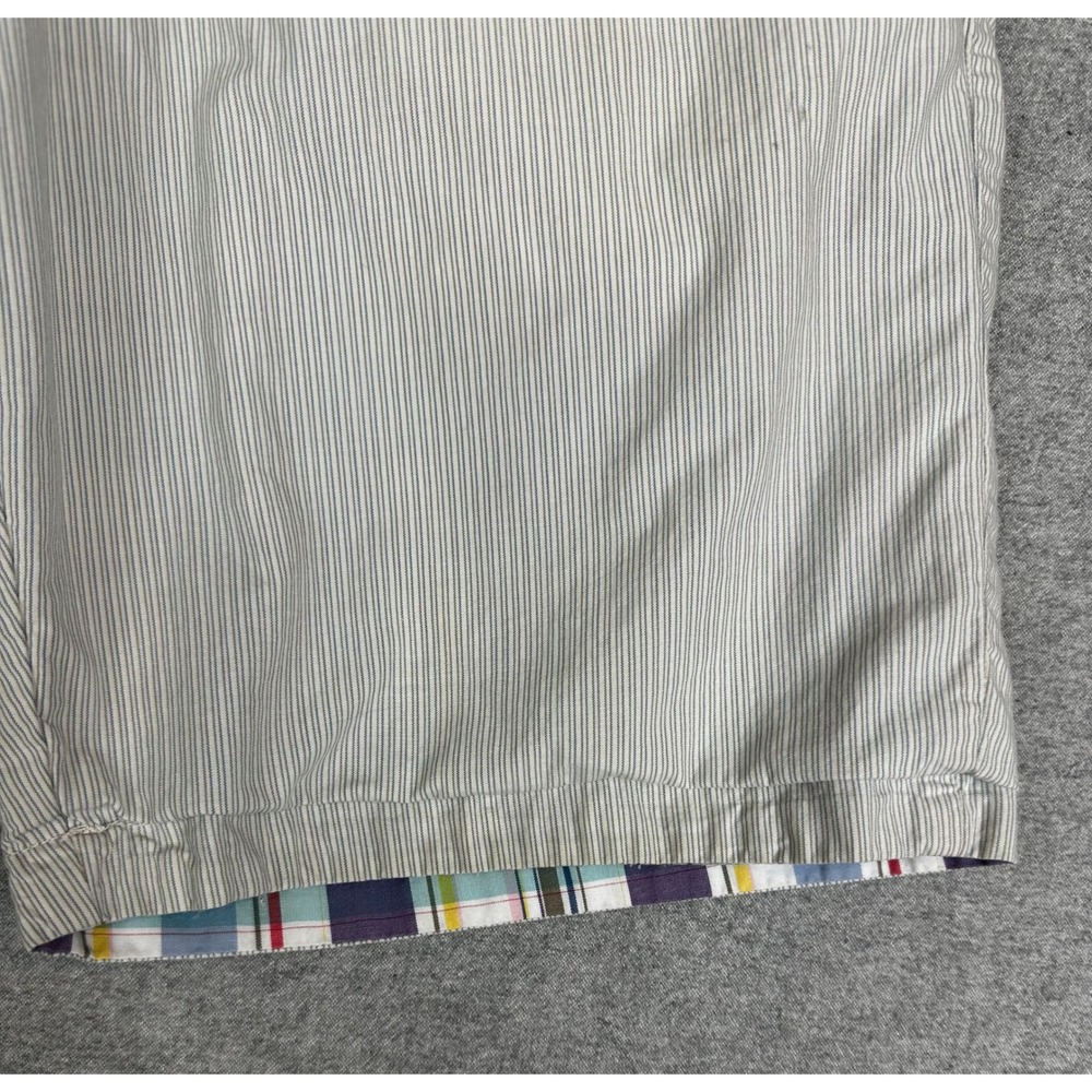 Tommy Bahama Reversible Shorts Mens 34 9" Inseam Multicolor Plaid Grey Stripe - Picture 11 of 14